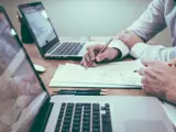 Apprentices undertaking online aptitude assessment